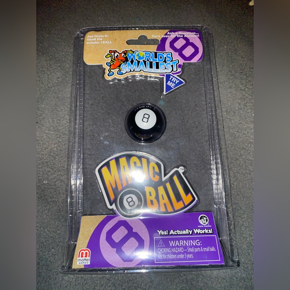 BNIB World's Smallest Magic 8 Ball (really works) $25